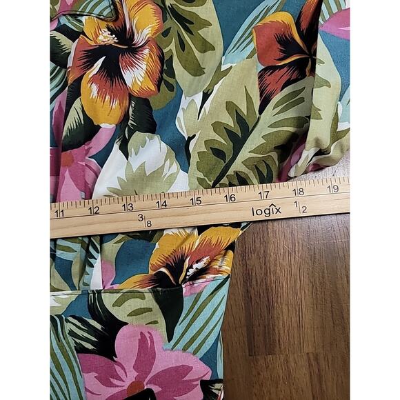 Vintage Sweet Miranda 6P Tropical Floral Dress 80s 90s Shoulder Pads EUC - Picture 6 of 9